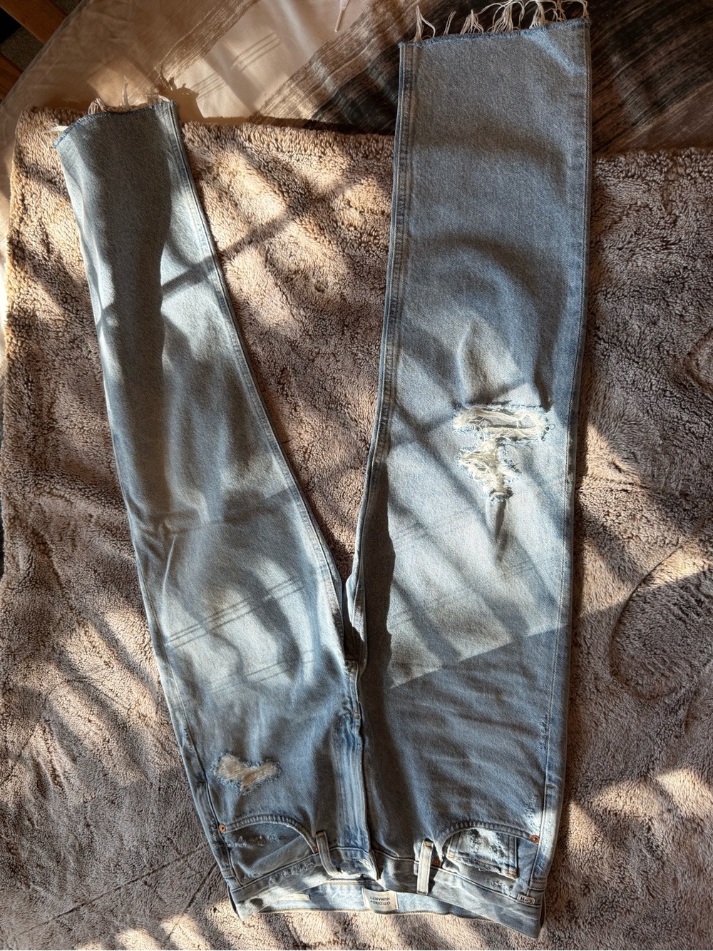 Citizens Of Humanity Light Blue Skinny Distressed Jeans